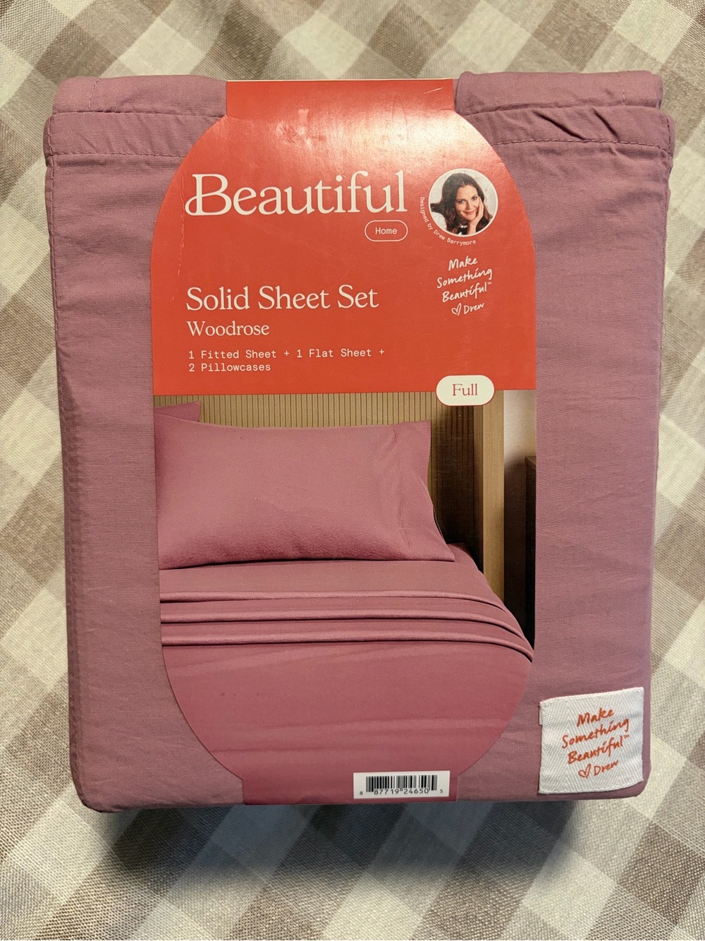 NEW Full size 100% cotton Woodrose Sheet Set “Beautiful” by Drew Barrymore